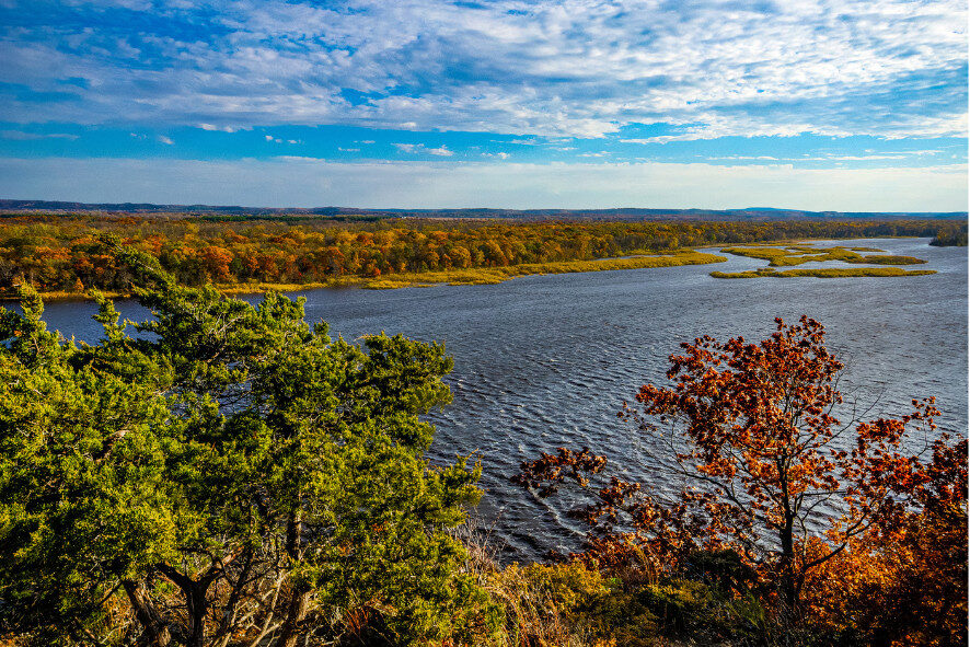 Overlooking the Lower Wisconsin Riverway at Ferry Bluff SNA in the fall