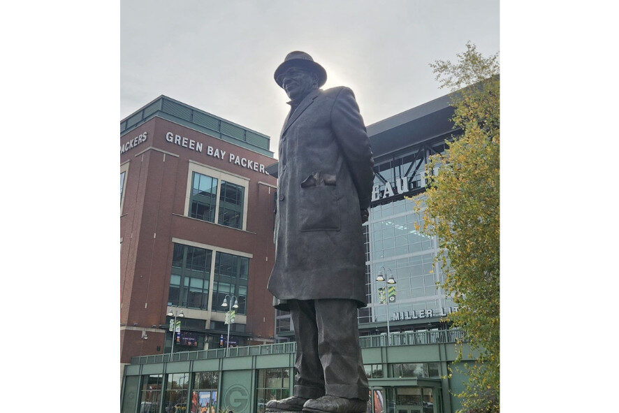 statue at Lambeau Field